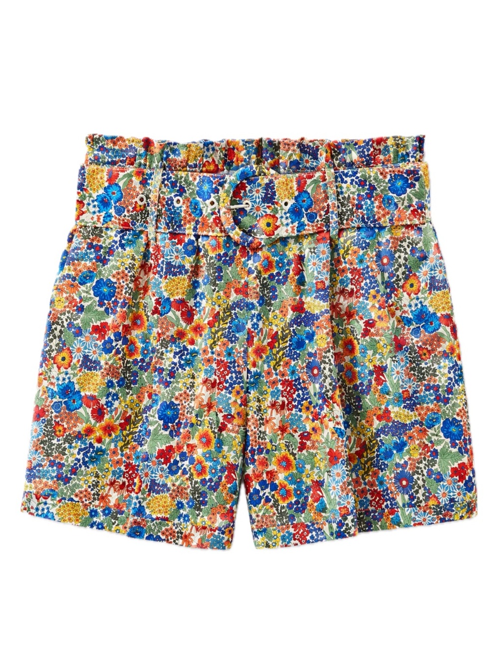 J Crew Floral Print Belted Mini Skirt - Multicolor Size 14